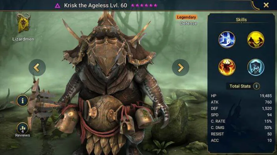 Krisk the Ageless character artwork