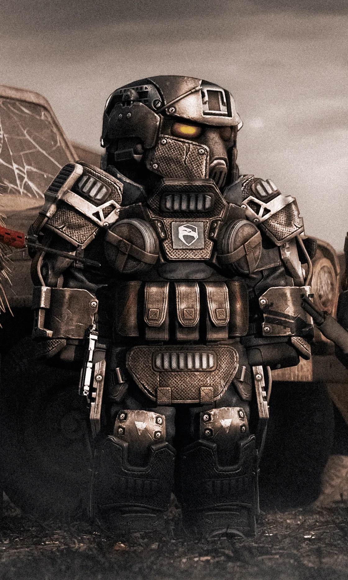 A Frontier soldier in Avangard armour, from the official STALZONE faction line-up